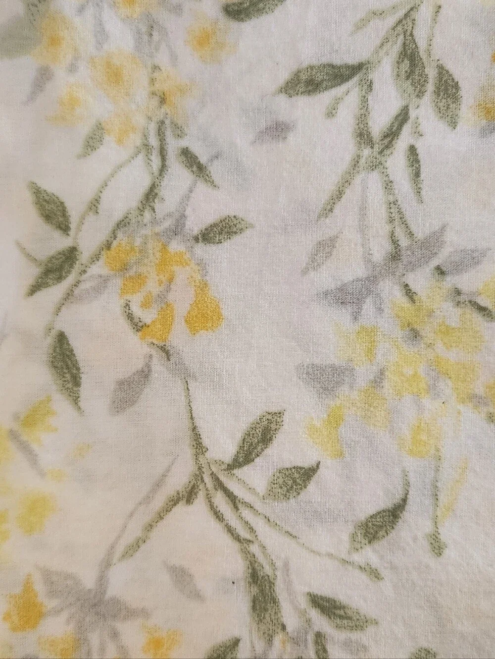 Queen Laura Ashley Yellow Floral Cotton Sheet Set - 4 Pieces 100% Cotton